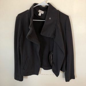 Loft outlet dark gray moto jacket
